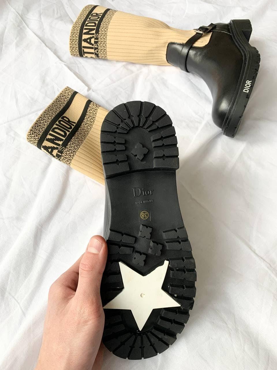 Dior D-Major Boots Cream Black