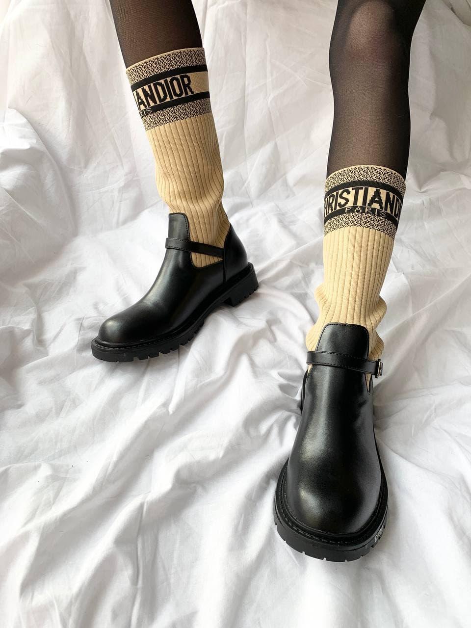 Dior D-Major Boots Cream Black