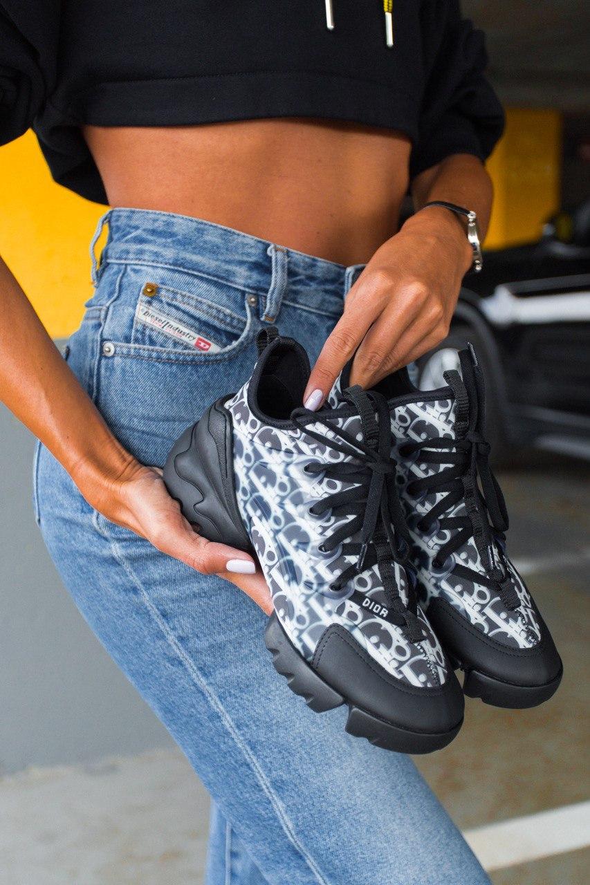 Dior D-Connect Sneaker Black White