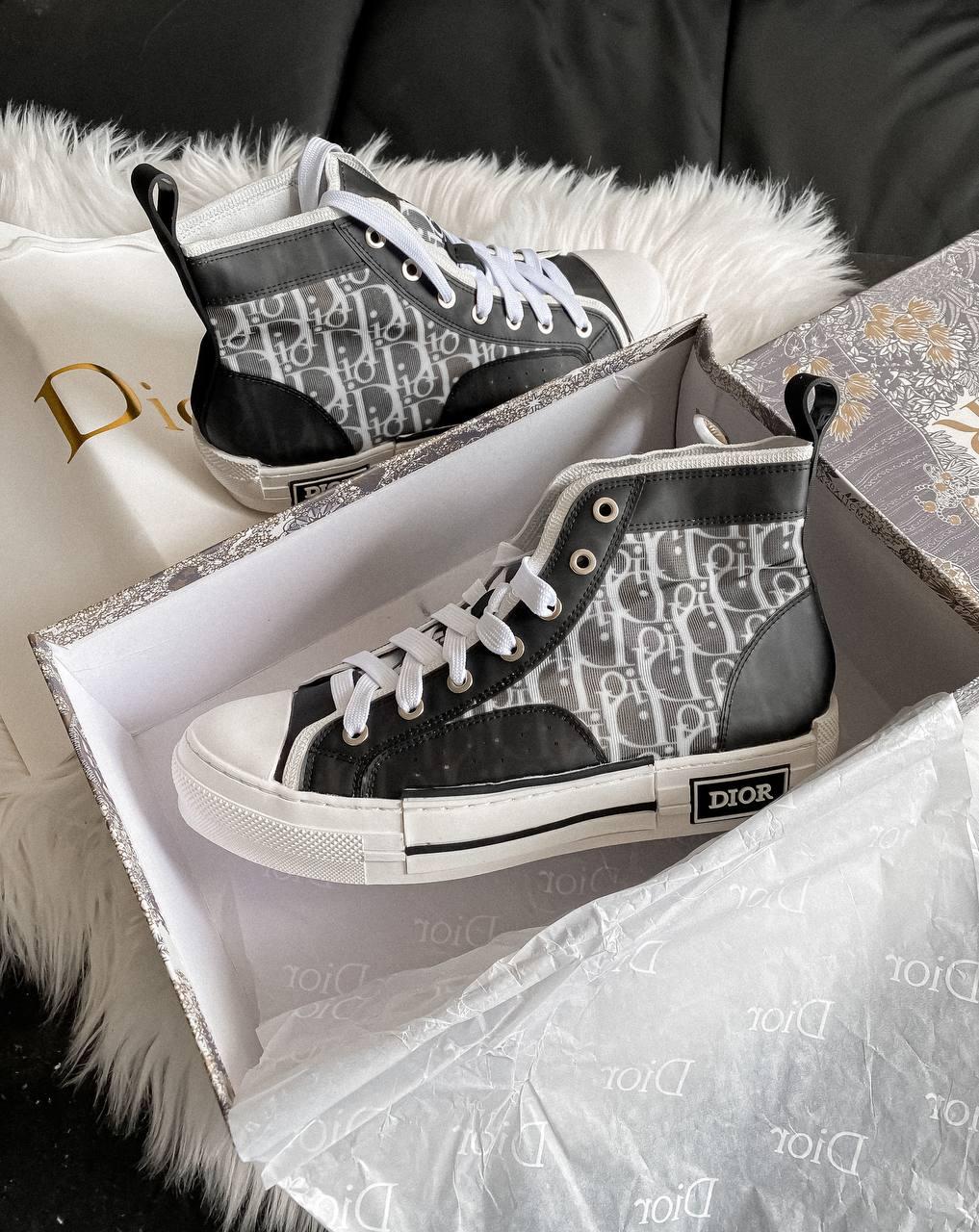 Dior B23 Sneakers High Black White