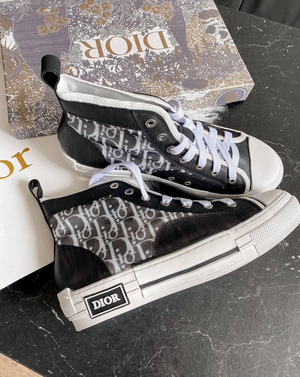 Dior B23 Sneakers High Black White