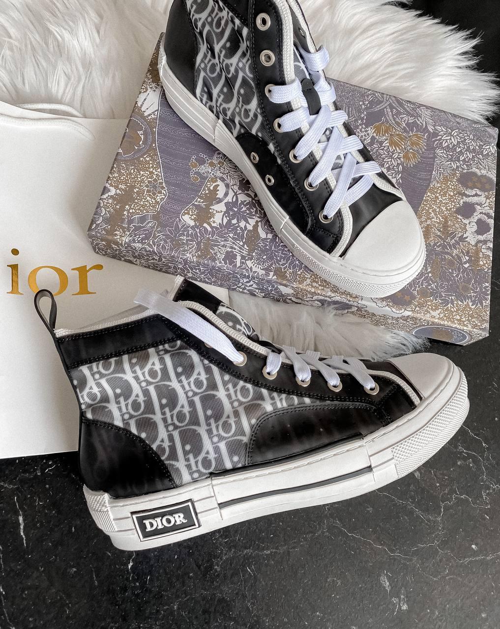Dior B23 Sneakers High Black White