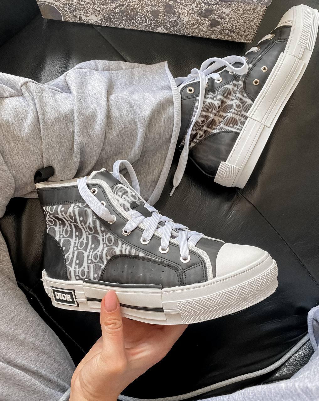 Dior B23 Sneakers High Black White