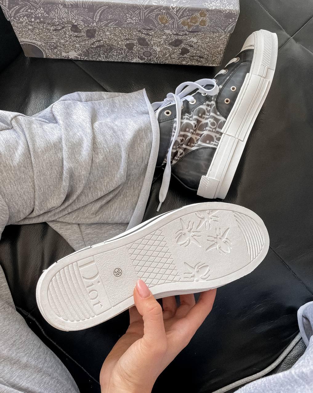 Dior B23 Sneakers High Black White