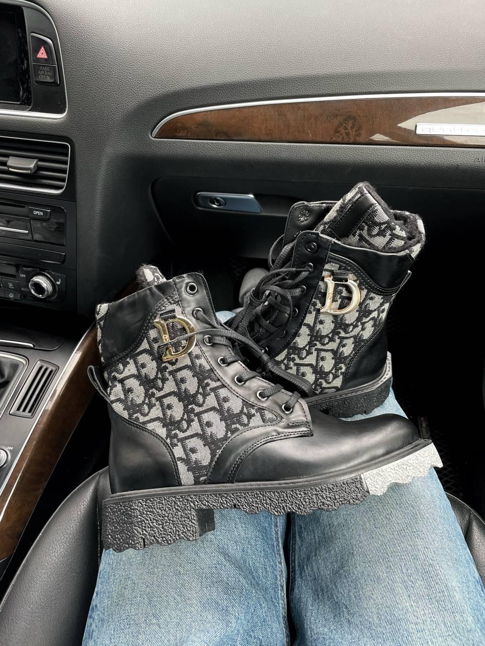 Dior Boots Black Fur