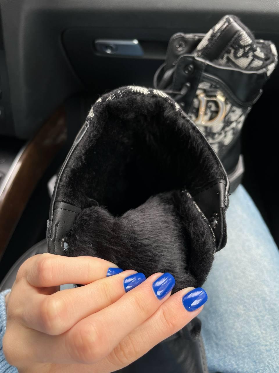 Dior Boots Black Fur