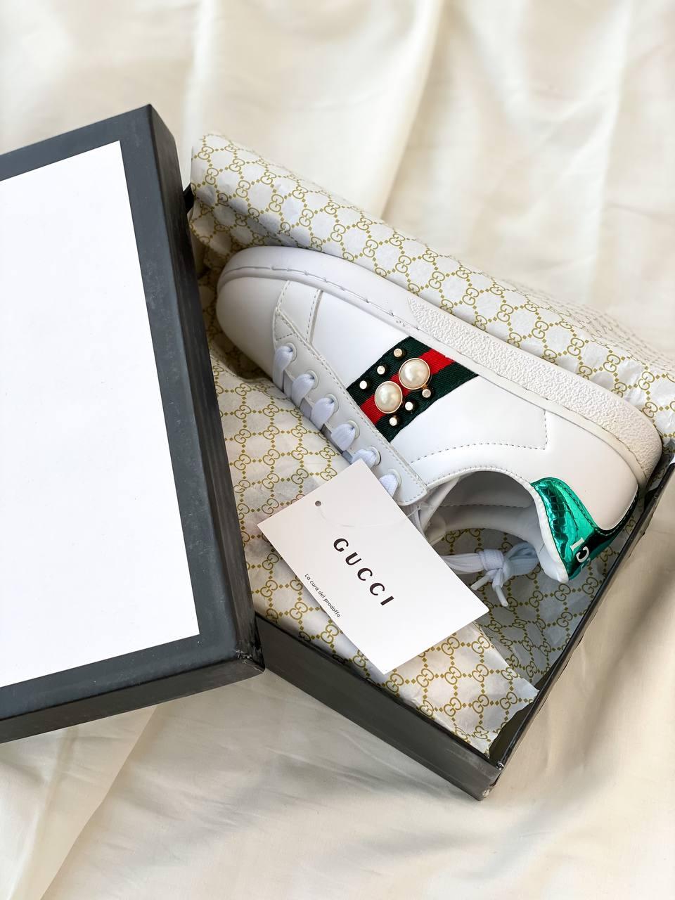Gucci White Red Green