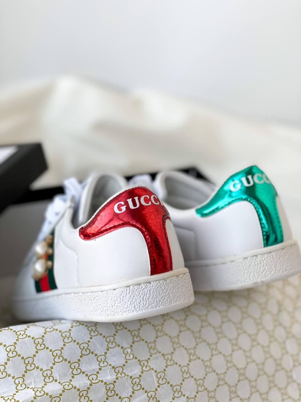 Gucci White Red Green