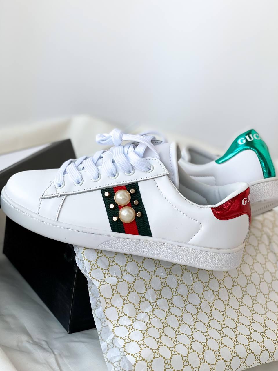 Gucci White Red Green