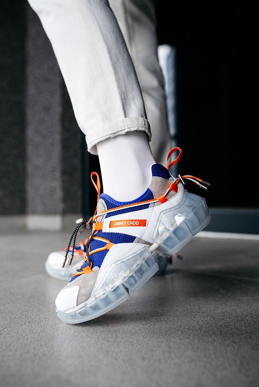 Jimmy Choo White Blue Orange