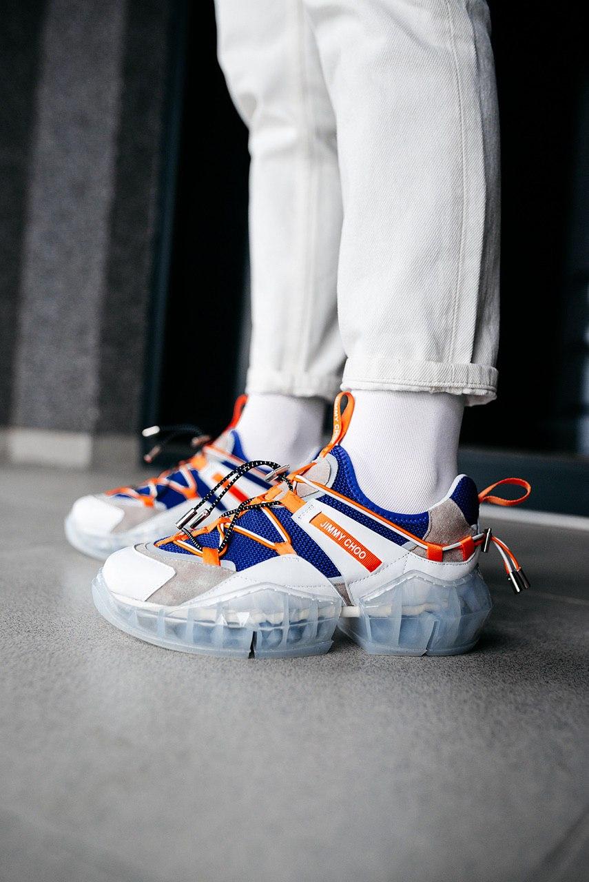Jimmy Choo White Blue Orange