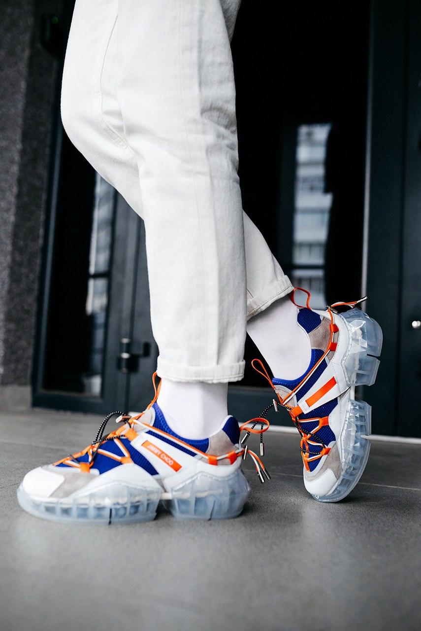 Jimmy Choo White Blue Orange