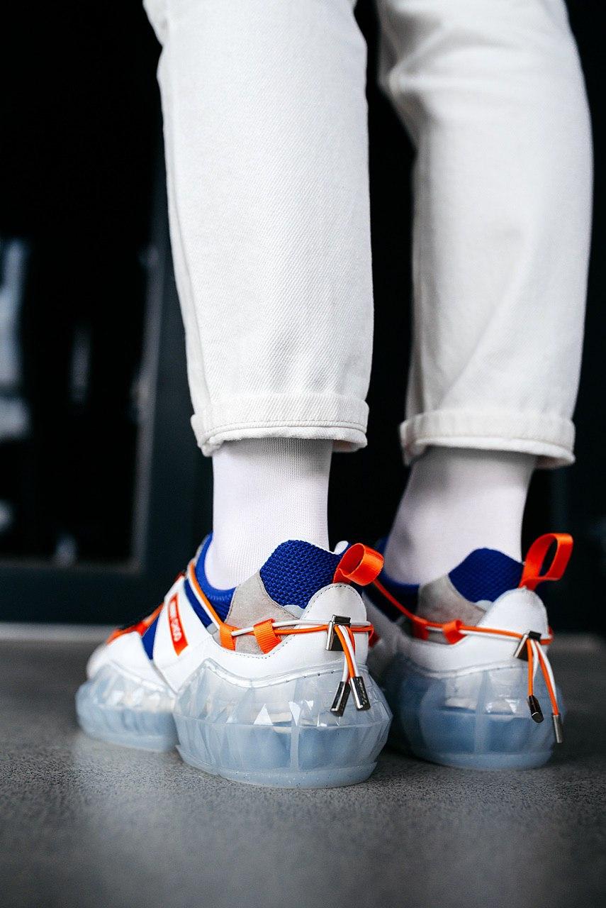 Jimmy Choo White Blue Orange