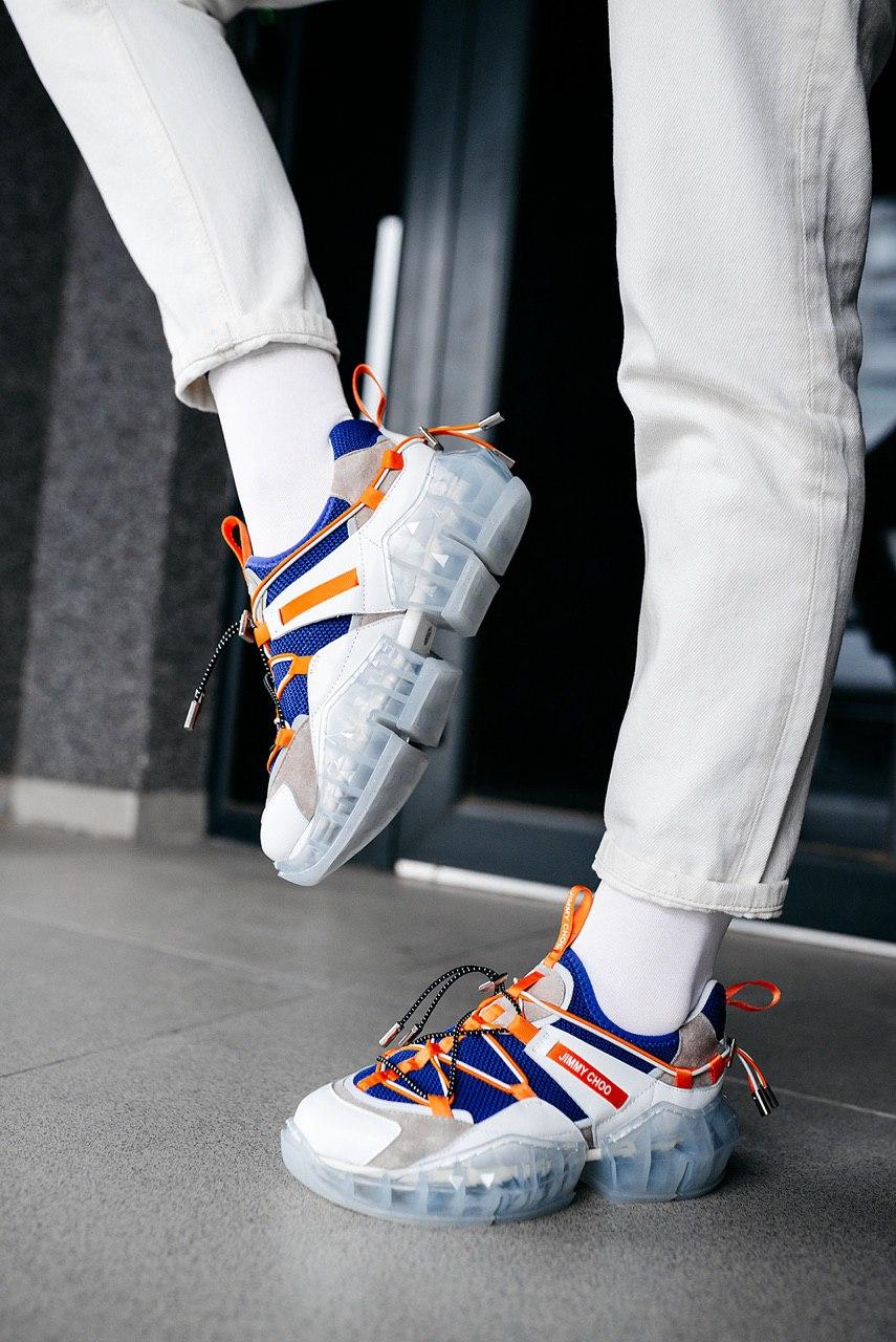 Jimmy Choo White Blue Orange