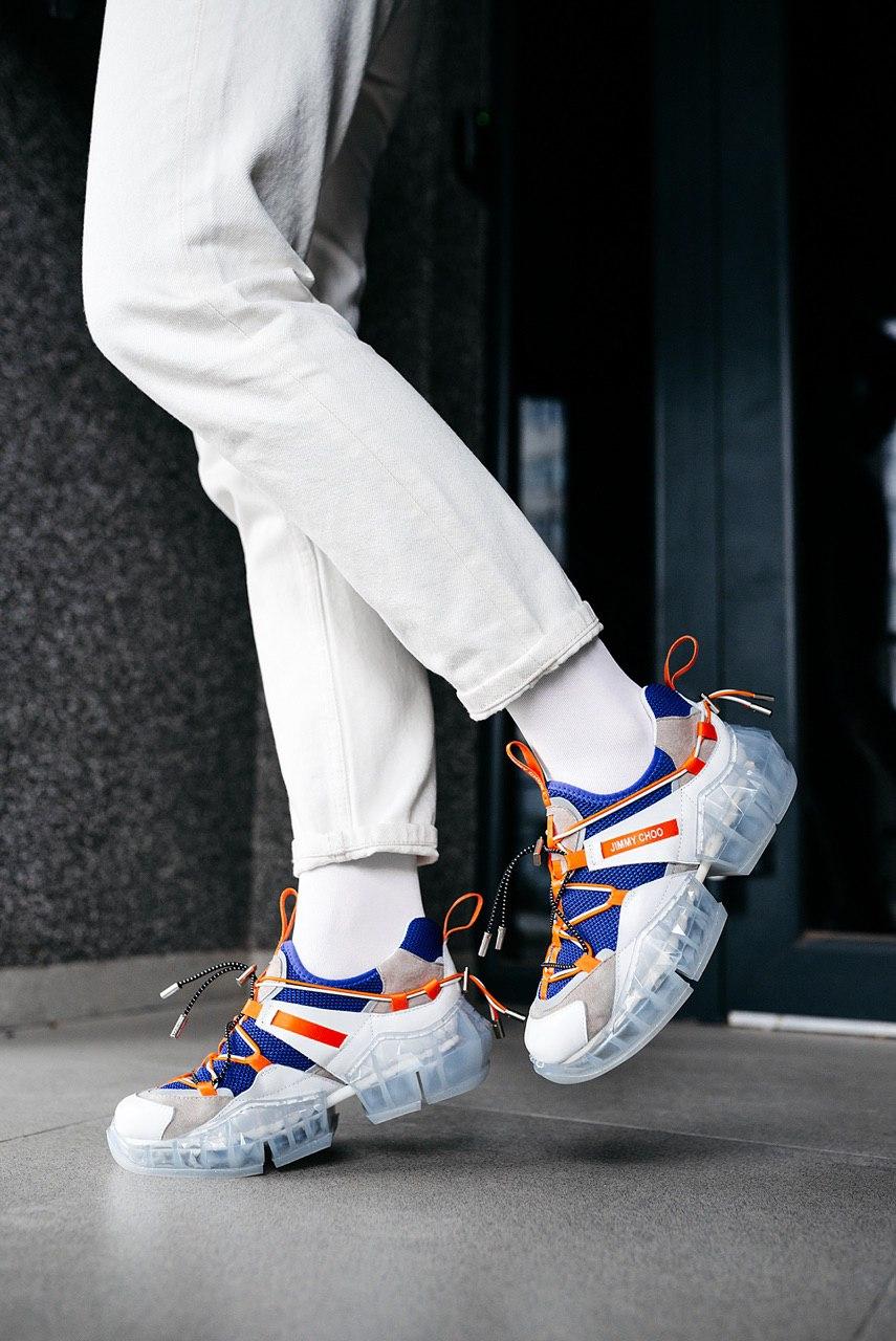 Jimmy Choo White Blue Orange