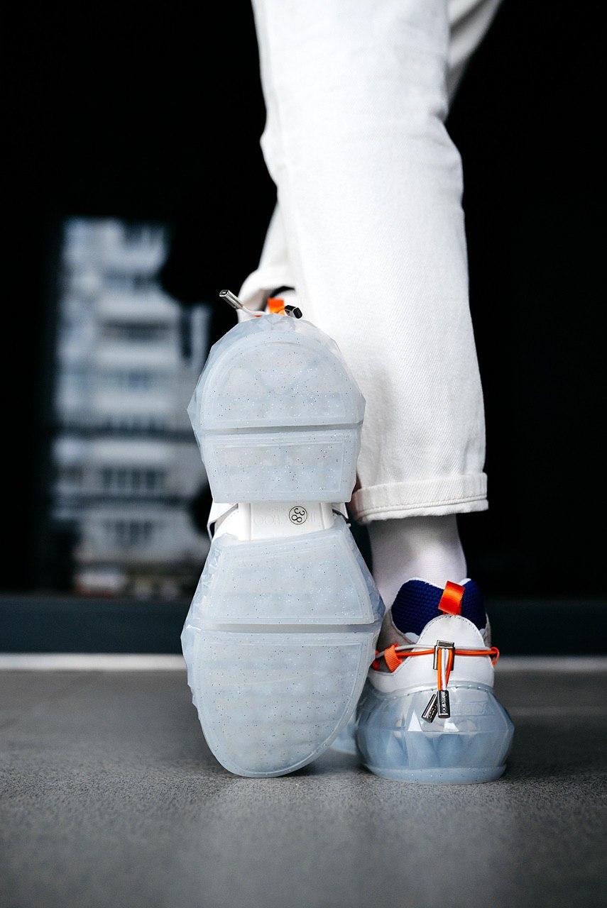 Jimmy Choo White Blue Orange