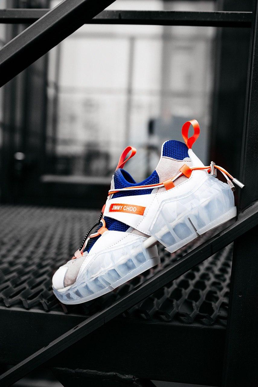 Jimmy Choo White Blue Orange