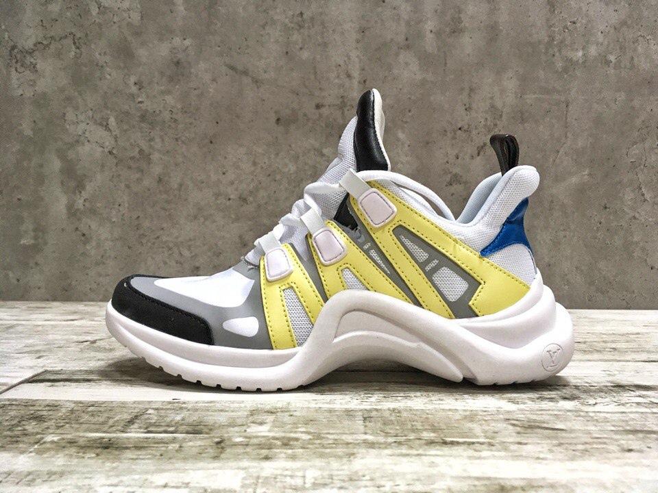 Louis Vuitton Sneakers White Yellow Black