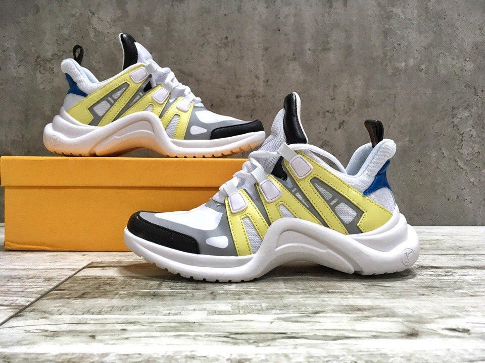Louis Vuitton Sneakers White Yellow Black