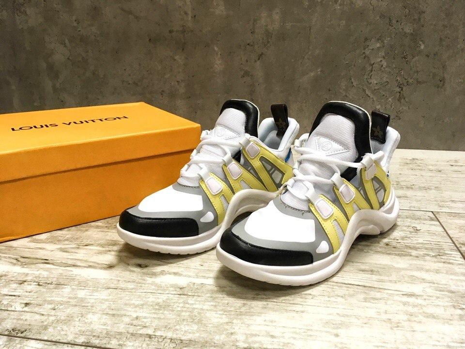 Louis Vuitton Sneakers White Yellow Black