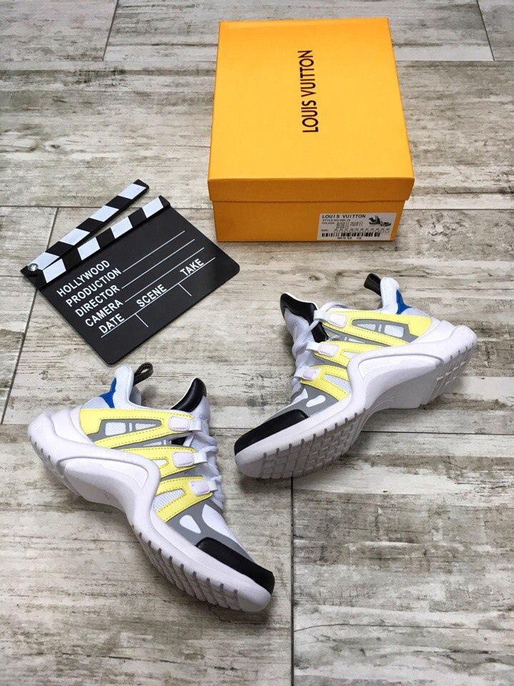 Louis Vuitton Sneakers White Yellow Black