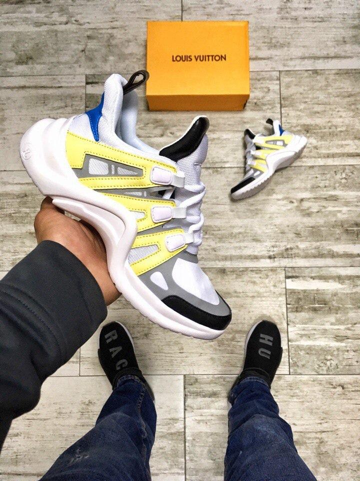 Louis Vuitton Sneakers White Yellow Black