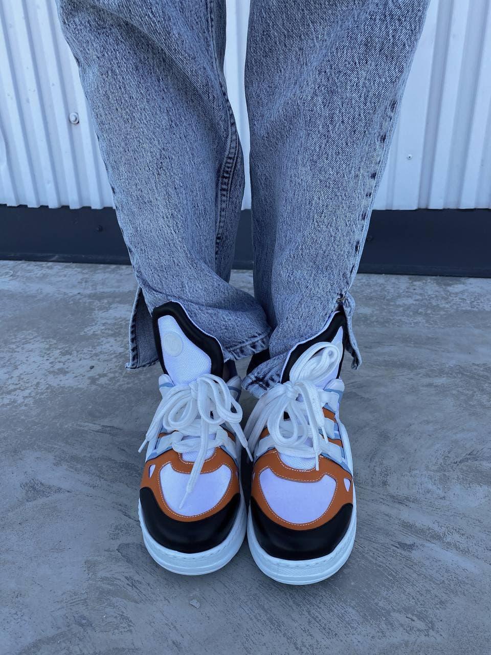 Louis Vuitton Sneakers White Blue Orange