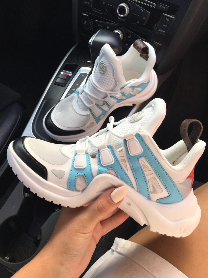Louis Vuitton Sneakers White Blue Black