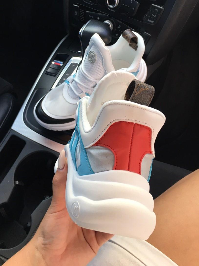 Louis Vuitton Sneakers White Blue Black