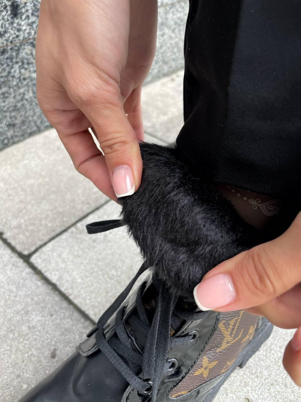 Louis Vuitton Boots Black Fur