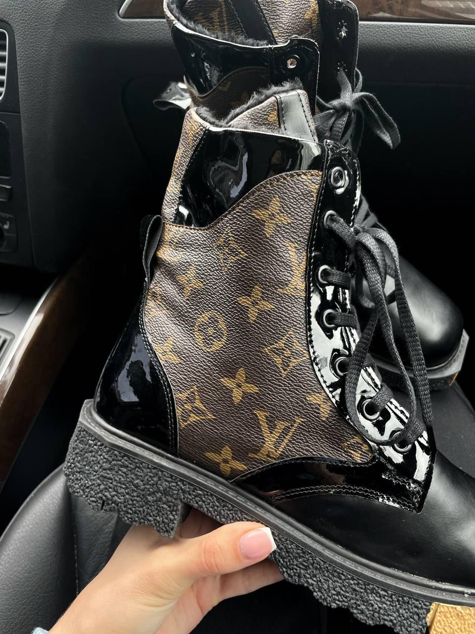 Louis Vuitton Boots Black Fur