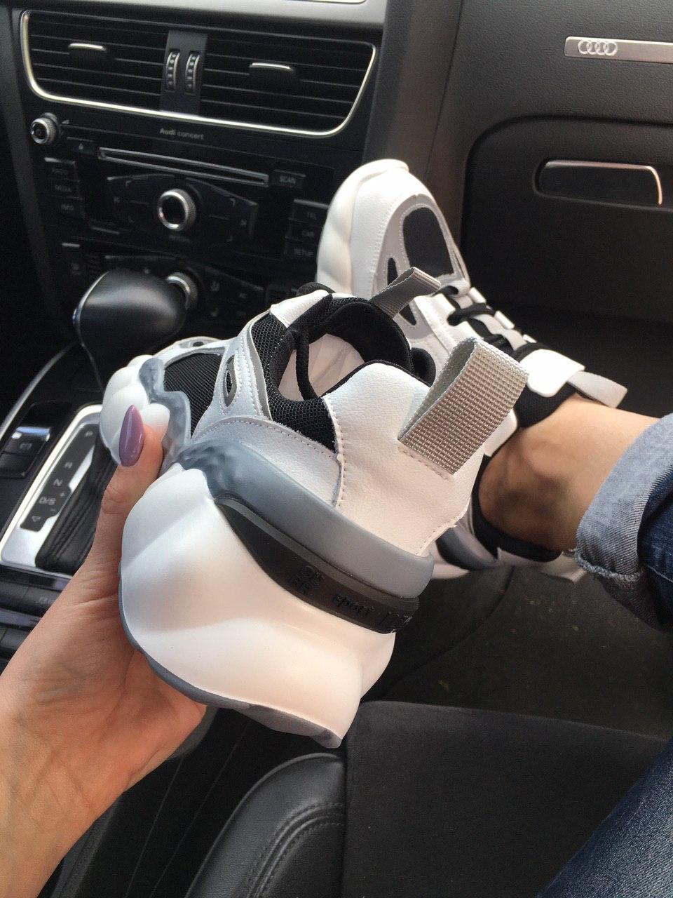 MCM White Black Reflective