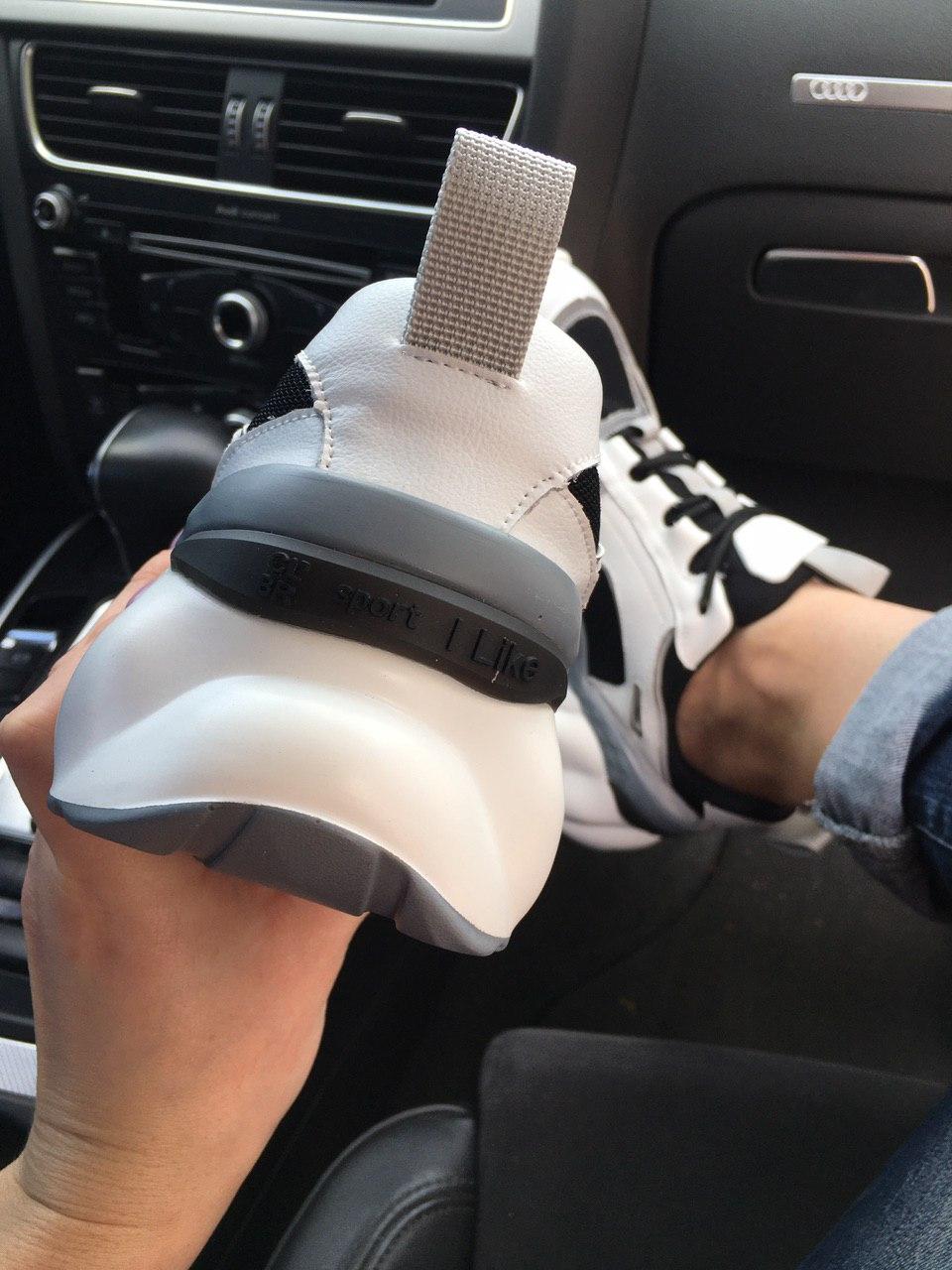 MCM White Black Reflective