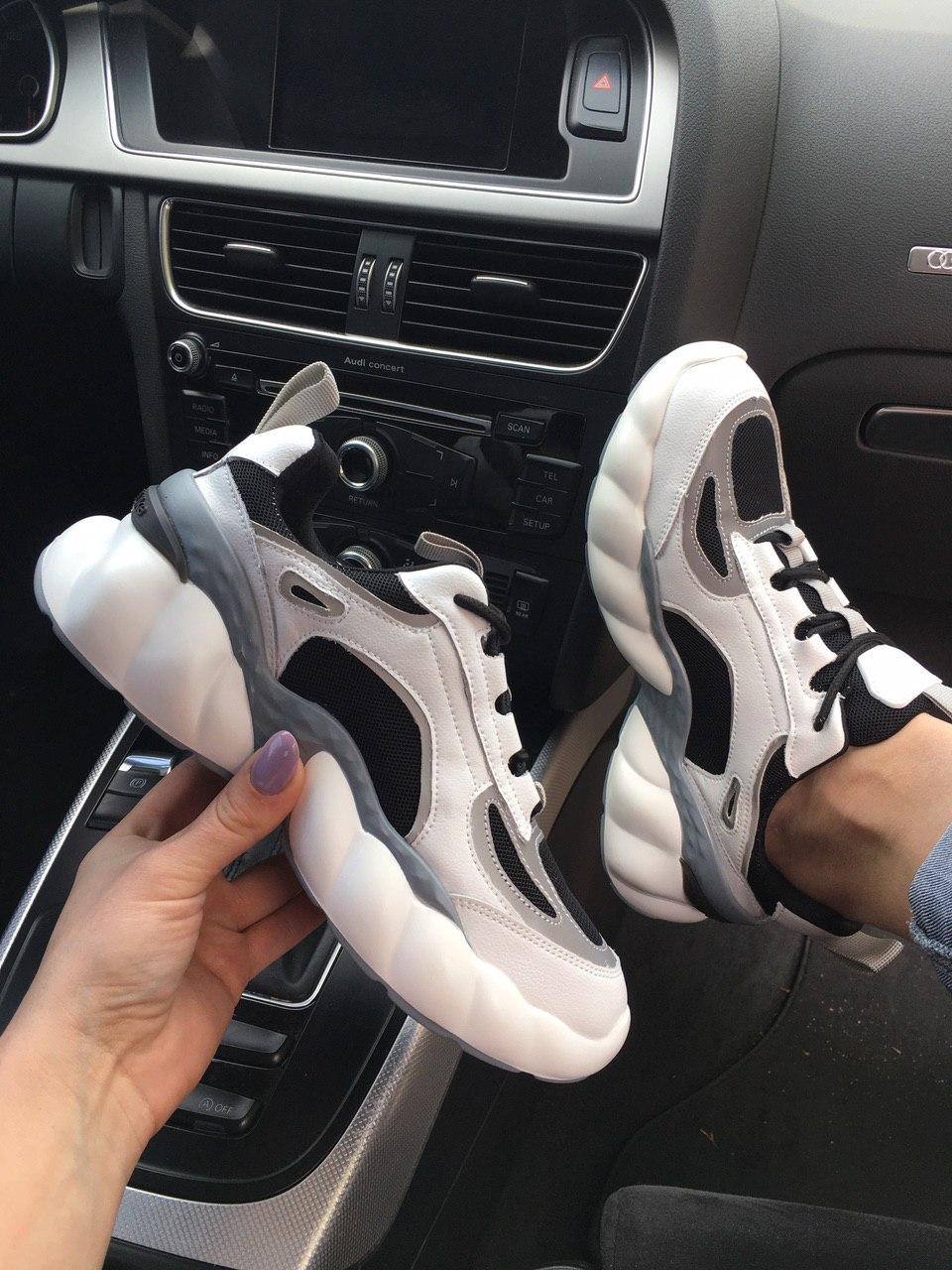 MCM White Black Reflective