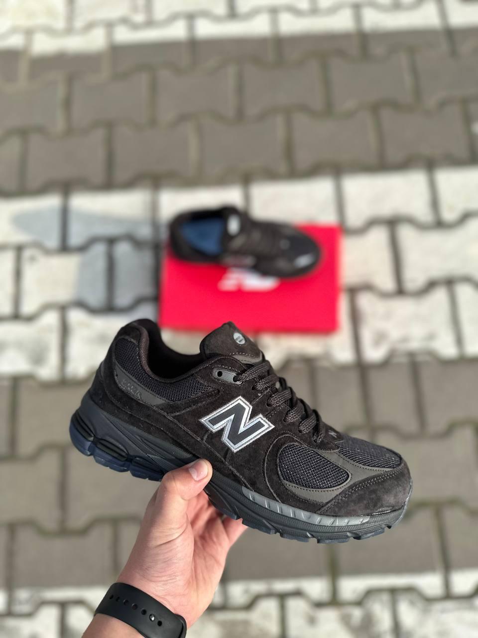 New Balance 2002R Black White Logo