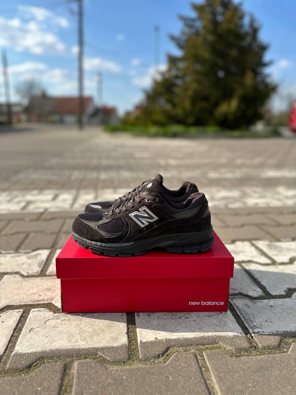 New Balance 2002R Black White Logo
