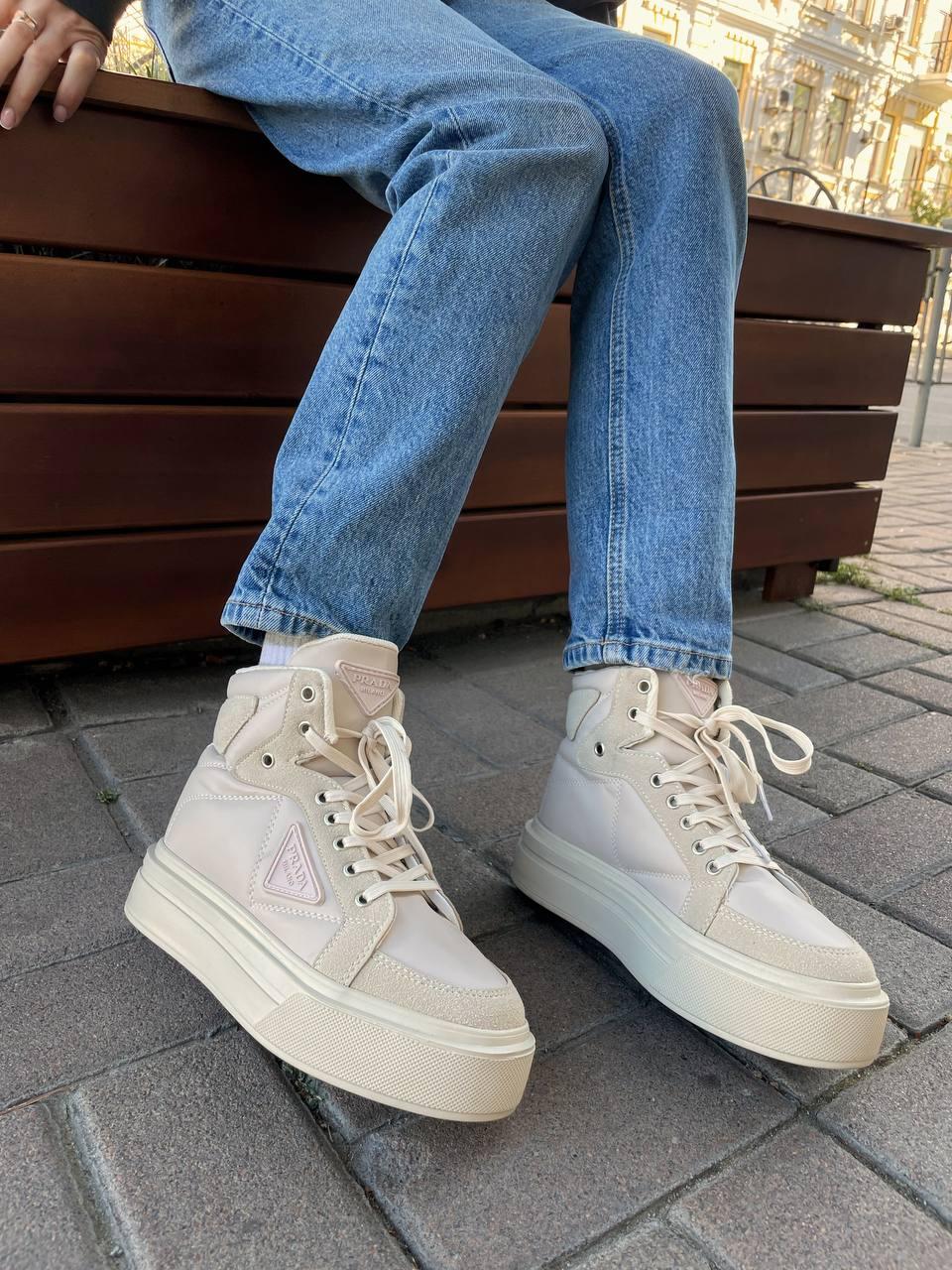 Prada Re-Nylon Bryshed High Beige