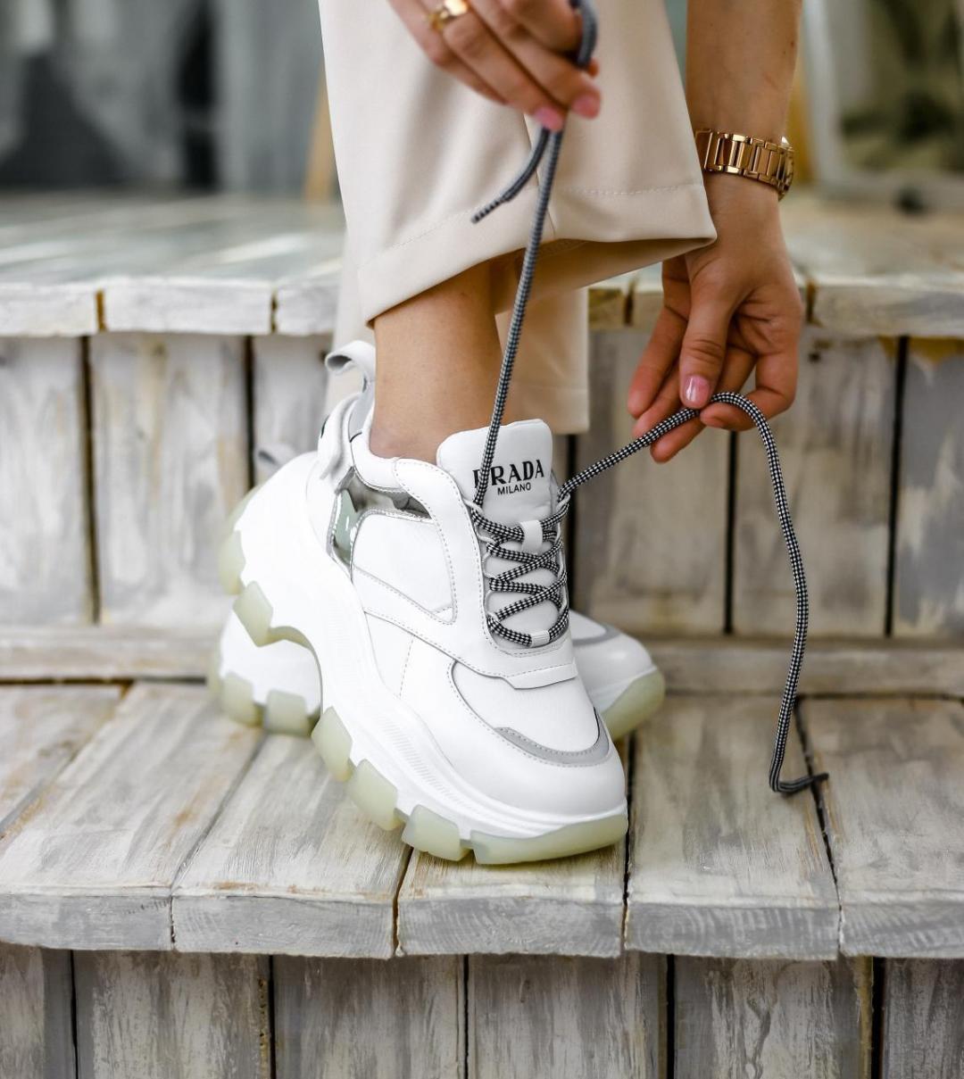 Prada Chunky White Grey