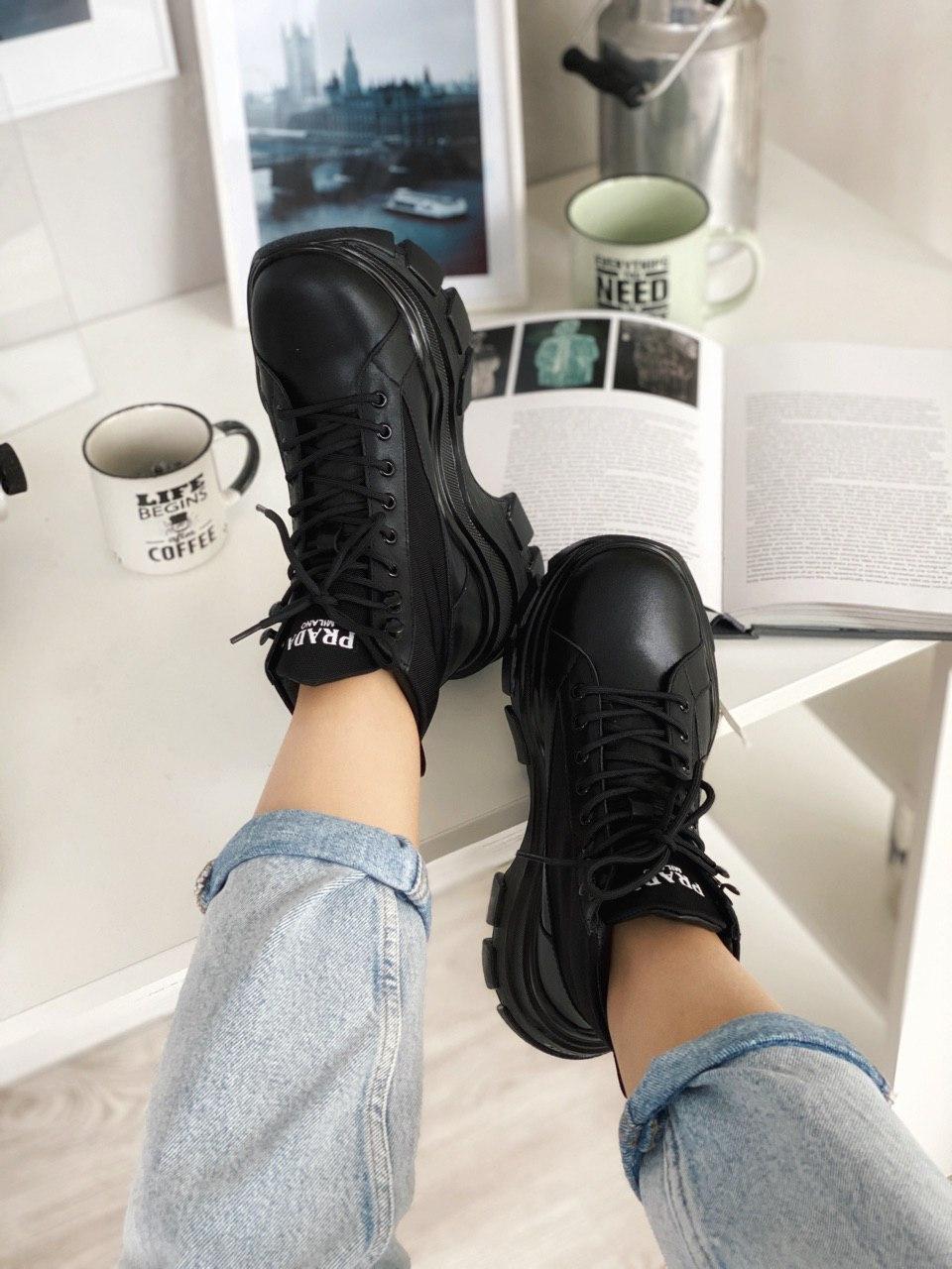 Prada Milano Sneakers Block Black