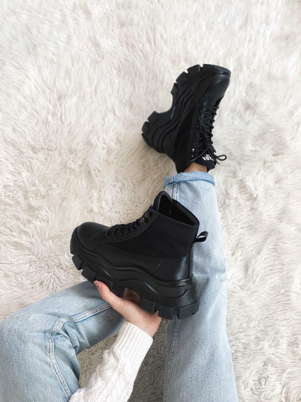 Prada Milano Sneakers Block Black