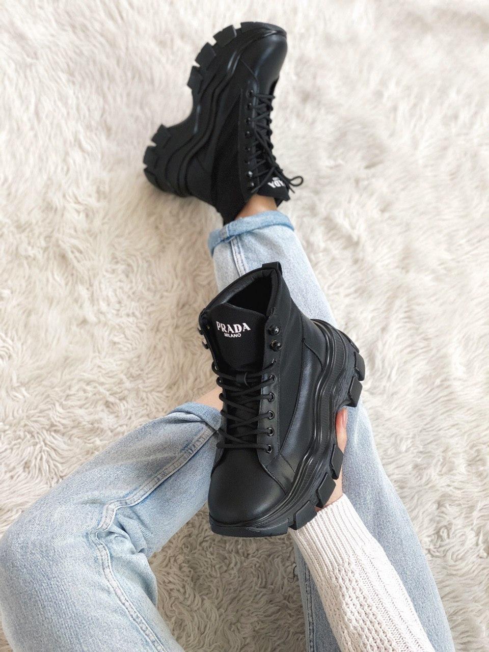 Prada Milano Sneakers Block Black