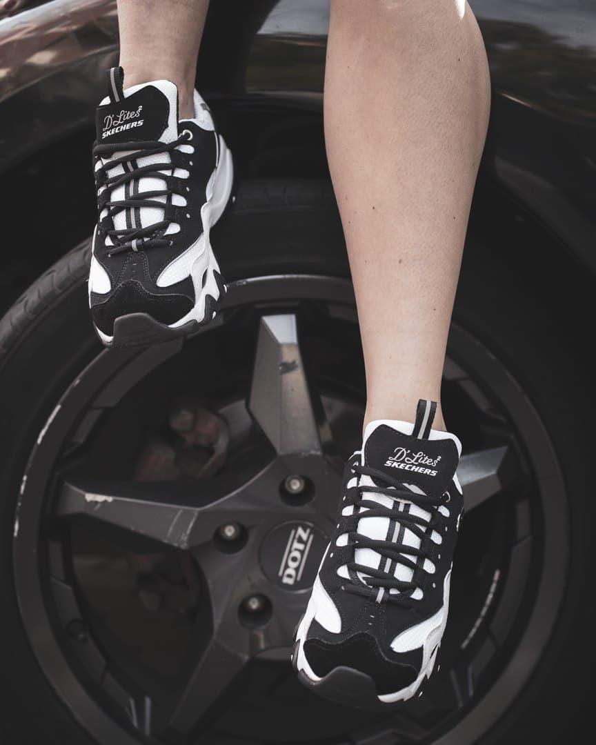 Skechers D'Lites 2 Black White