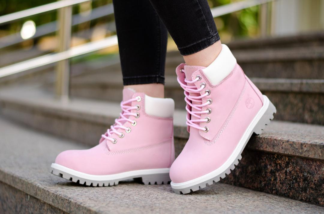 Timberland Pink White Grey