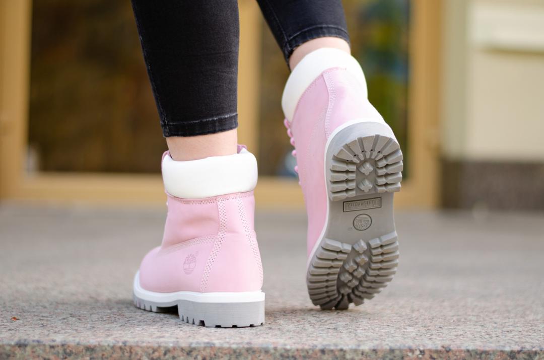 Timberland Pink White Grey