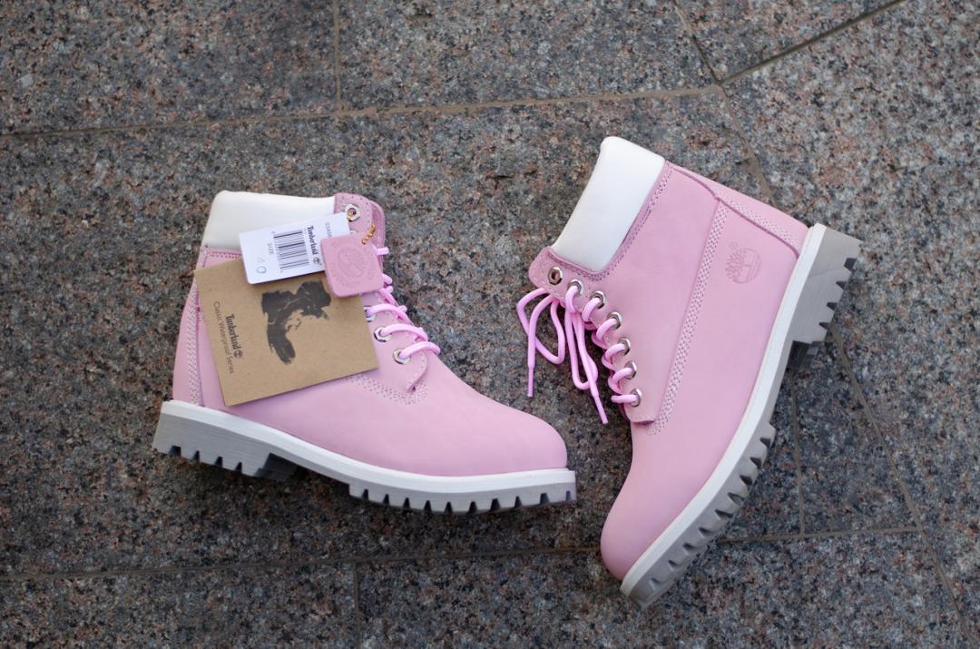 Timberland Pink White Grey