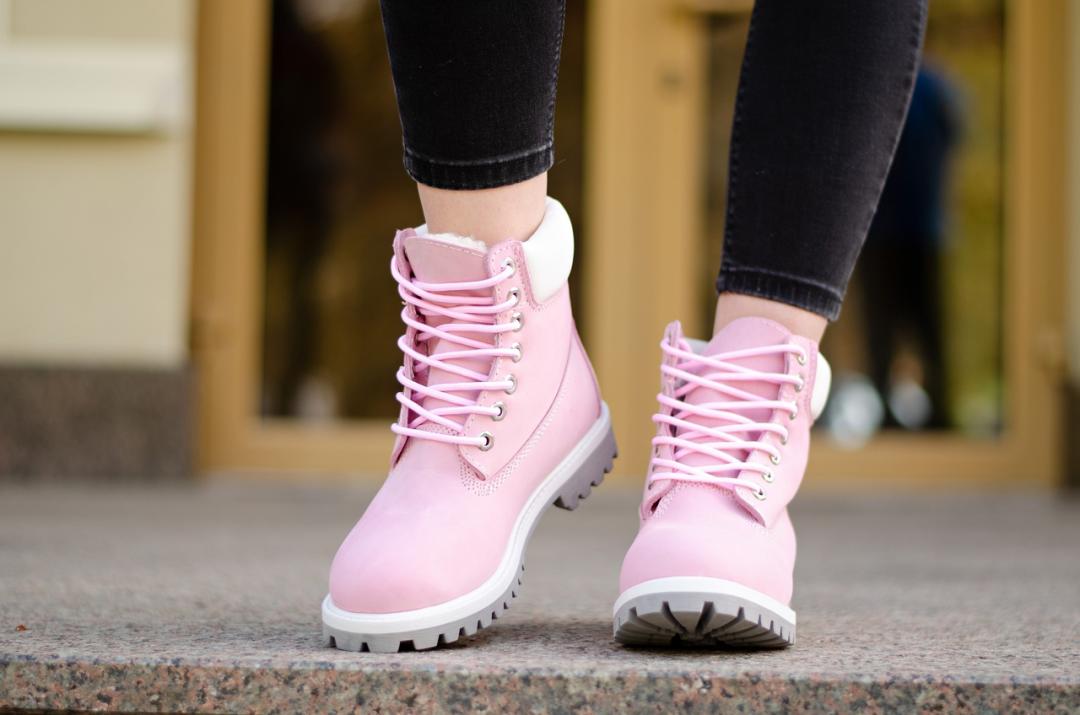 Timberland Pink White Grey