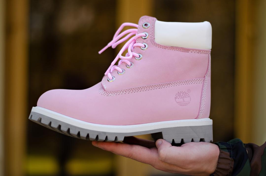 Timberland Pink White Grey