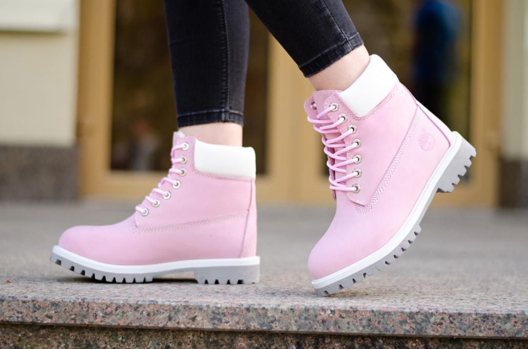 Timberland Pink White Grey