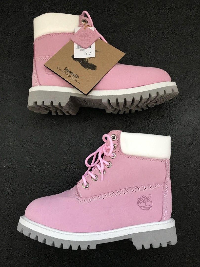 Timberland Pink White Grey