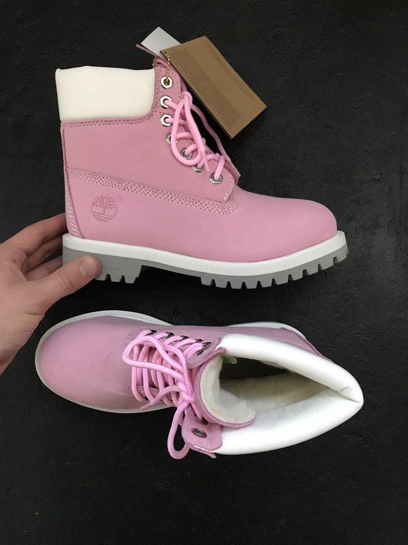 Timberland Pink White Grey
